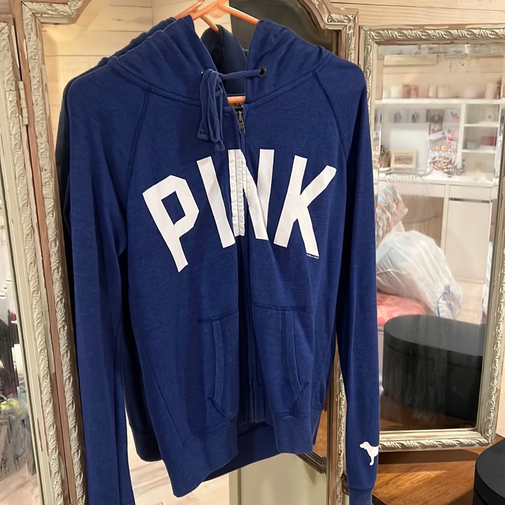 Pink purple/blue sweatshirt jacket